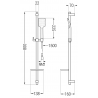 Mexen DQ62 black sliding shower set - 785624581-70