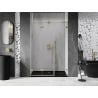 Mexen Lunar-F L folding shower door left 110 cm, transparent, brushed gold - 836SL-110-050-55-00-L