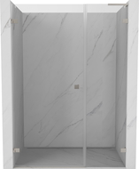 Mexen Lunar-B L Left Hinged Shower Door 125 cm, Transparent, Brushed Nickel - 832SL-125-050-97-00-L
