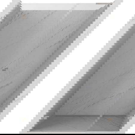 Mexen Lunar-B L left hinged shower door 130 cm, transparent, brushed nickel - 832SL-130-050-97-00-L