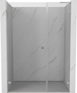 Mexen Lunar-B L left hinged shower door 130 cm, transparent, brushed nickel - 832SL-130-050-97-00-L