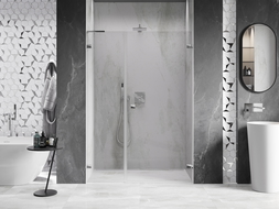 Mexen Lunar-B L Right 120 cm Shower Door, Transparent, Chrome - 832SL-120-050-01-00-P