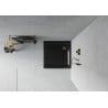 Mexen Flat slim square shower tray 100 x 100 cm, Black, Gold siphon- 40701010G