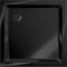 Mexen Flat square slim shower tray 100 x 100 cm, black, black siphon - 40701010B