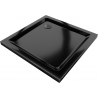 Mexen Flat square slim shower tray 100 x 100 cm, black, black siphon - 40701010B
