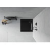 Mexen Flat square slim shower tray 100 x 100 cm, black, black siphon - 40701010B