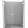 Mexen Lunar-B L Right Folding Shower Door 120 cm, Clear, White - 832SL-120-050-20-00-P