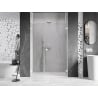 Mexen Lunar-B L Right Folding Shower Door 120 cm, Clear, White - 832SL-120-050-20-00-P