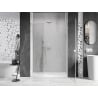 Mexen Lunar-B L Right Folding Shower Door 120 cm, Clear, White - 832SL-120-050-20-00-P