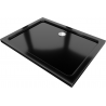 Mexen Flat rectangular shower tray slim 130 x 100 cm, black, chrome trap - 40701013