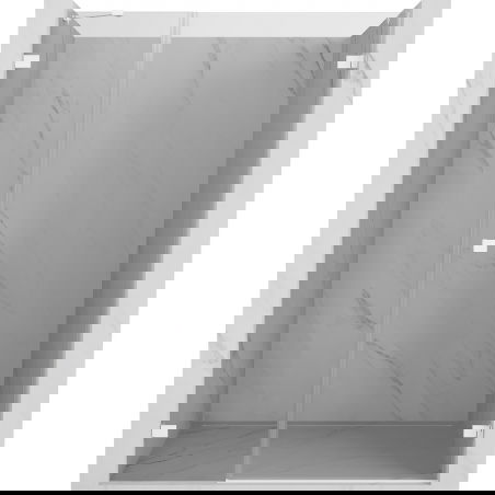 Mexen Lunar-B right hinged shower doors 130 cm, transparent, white - 832S-130-050-20-00-P