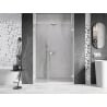 Mexen Lunar-B Right Hinged Shower Door 135 cm, Transparent, White - 832S-135-050-20-00-P