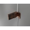 Mexen Lunar-F L folding shower door left 125 cm, transparent, rose gold - 836SL-125-050-60-00-L