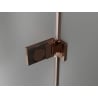 Mexen Lunar-F L folding shower door left 125 cm, transparent, rose gold - 836SL-125-050-60-00-L