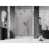 Mexen Lunar-F L foldable shower door left 130 cm, transparent, rose gold - 836SL-130-050-60-00-L