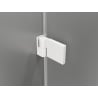 Mexen Lunar-B L 125 cm Right-Hinged Shower Door, Transparent, White - 832SL-125-050-20-00-P