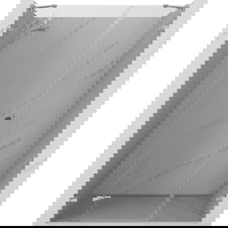 Mexen Lunar left hinged shower door 120 cm, transparent, chrome - 834S-120-050-01-00-L