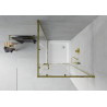 Mexen Rio 80 x 80 cm Square Shower Cabin, Transparent, Gold + Shower Tray, White - 860-080-080-50-00-4510