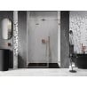 Mexen Lunar-F L folding shower door left 135 cm, transparent, brushed copper - 836SL-135-050-65-00-L