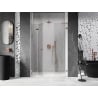 Mexen Lunar-F L folding shower door left 135 cm, transparent, brushed copper - 836SL-135-050-65-00-L