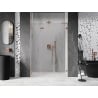 Mexen Lunar-F L foldable shower door left 145 cm, transparent, brushed copper - 836SL-145-050-65-00-L