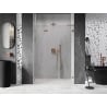 Mexen Lunar-F L left folding shower doors 150 cm, transparent, brushed copper - 836SL-150-050-65-00-L