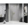 Mexen Lunar-B shower door, hinged right 130 cm, transparent, gold - 832S-130-050-50-00-P