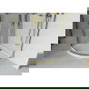 Mexen Rio shower cabin semi-circular 80 x 80 cm, transparent, gold + Flat tray, white - 863-080-080-50-00-4110G