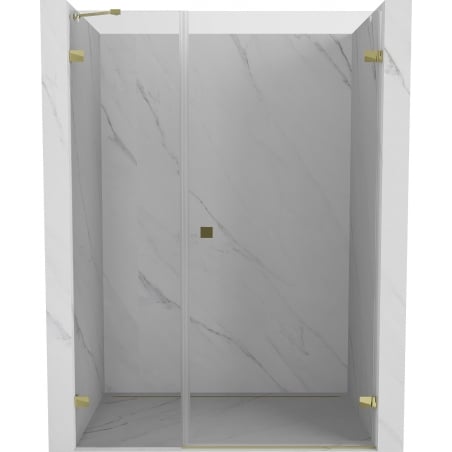 Mexen Lunar-B Right Pivot Shower Door 140 cm, Transparent, Gold - 832S-140-050-50-00-P