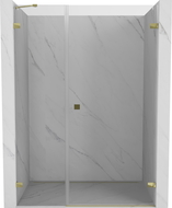 Mexen Lunar-B Right Pivot Shower Door 140 cm, Transparent, Gold - 832S-140-050-50-00-P