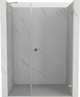 Mexen Lunar-B Right-Hand Pivot Shower Door 150 cm, Transparent, Gold - 832S-150-050-50-00-P