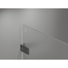 Mexen Lunar-F L left folding shower door 130 cm, transparent, brushed gun gray - 836SL-130-050-66-00-L