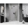 Mexen Lunar-F L left folding shower door 130 cm, transparent, brushed gun gray - 836SL-130-050-66-00-L
