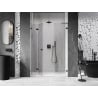 Mexen Lunar-F L foldable shower door left 135 cm, transparent, gun gray brushed - 836SL-135-050-66-00-L
