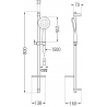 Mexen DQ67 adjustable shower set, chrome - 785674581-00