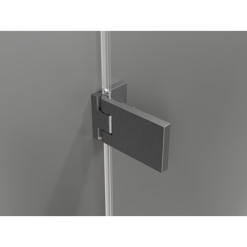 Mexen Lunar-F L folding shower door left 140 cm, transparent, brushed gun gray - 836SL-140-050-66-00-L