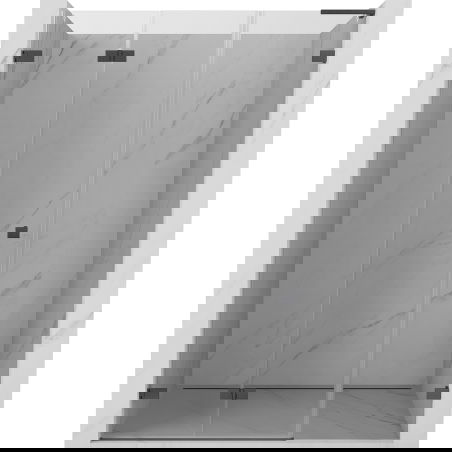 Mexen Lunar-F L folding shower door left 140 cm, transparent, brushed gun gray - 836SL-140-050-66-00-L