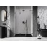 Mexen Lunar-F L folding shower door left 140 cm, transparent, brushed gun gray - 836SL-140-050-66-00-L