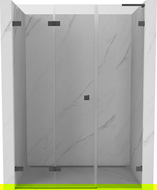 Mexen Lunar-F L folding shower door left 150 cm, transparent, brushed gun gray - 836SL-150-050-66-00-L