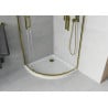 Mexen Rio semi-circular shower cabin 90 x 90 cm, transparent, gold + Flat tray, white - 863-090-090-50-00-4110G