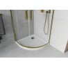 Mexen Rio semi-circular shower cabin 90 x 90 cm, transparent, gold + Flat tray, white - 863-090-090-50-00-4110G