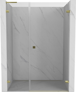Mexen Lunar-B L right-hinged shower door 120 cm, transparent, gold - 832SL-120-050-50-00-P