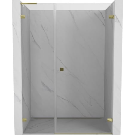 Mexen Lunar-B L right-side hinged shower door 140 cm, transparent, gold - 832SL-140-050-50-00-P