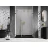 Mexen Lunar-B L right-side hinged shower door 140 cm, transparent, gold - 832SL-140-050-50-00-P