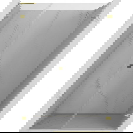 Mexen Lunar-B L 145 cm Right Hinged Shower Door, Transparent, Gold - 832SL-145-050-50-00-P