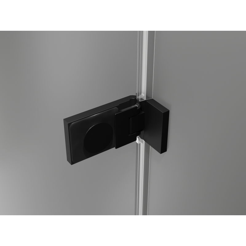 Mexen Lunar-F L folding shower door left 110 cm, transparent, black - 836SL-110-050-70-00-L