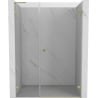 Mexen Lunar-B L Shower Door Right Hinged 120 cm, Transparent, Brushed Gold - 832SL-120-050-55-00-P