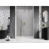 Mexen Lunar-B L Shower Door Right Hinged 120 cm, Transparent, Brushed Gold - 832SL-120-050-55-00-P