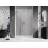 Mexen Lunar-B L Shower Door Right Hinged 120 cm, Transparent, Brushed Gold - 832SL-120-050-55-00-P