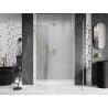 Mexen Lunar-B right hinged shower door 135 cm, transparent, brushed gold - 832S-135-050-55-00-P